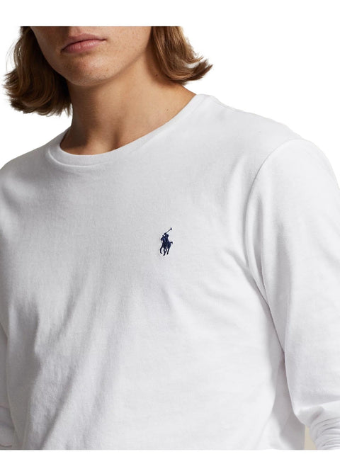 Polo Ralph Lauren Men's Crew Neck Long Sleeve Tee, Basic Black, Large