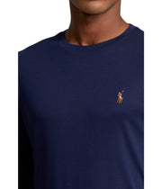 Polo Ralph Lauren Men's Crew Neck Long Sleeve Tee, Basic Black, Large