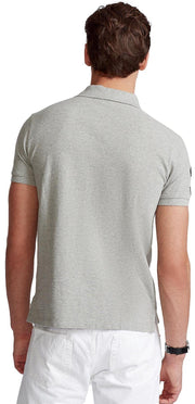 POLO RALPH LAUREN Men's Big Pony Classic Fit Mesh Polo Shirt (M, Black)