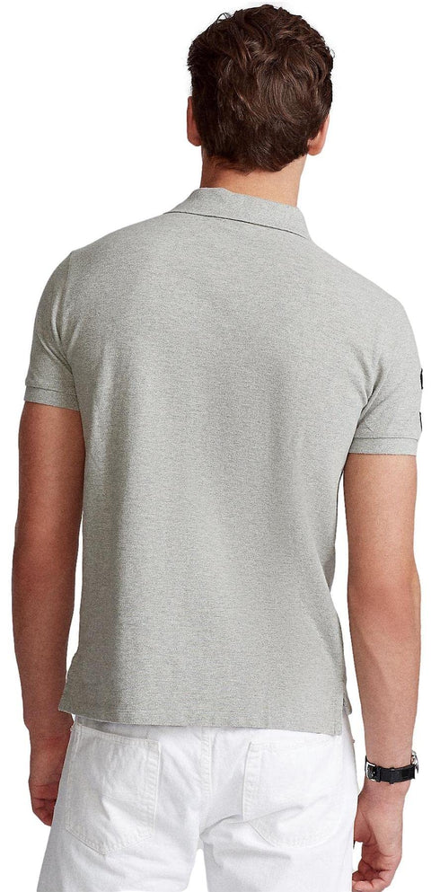 POLO RALPH LAUREN Men's Big Pony Classic Fit Mesh Polo Shirt (M, Black)