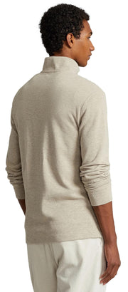 POLO RALPH LAUREN Mens Classic Estate-Rib Quarter-Zip Pullover Sweater (XXL, CedarBrownHtr)