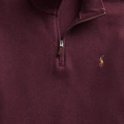POLO RALPH LAUREN Mens Classic Estate-Rib Quarter-Zip Pullover Sweater (XXL, CedarBrownHtr)