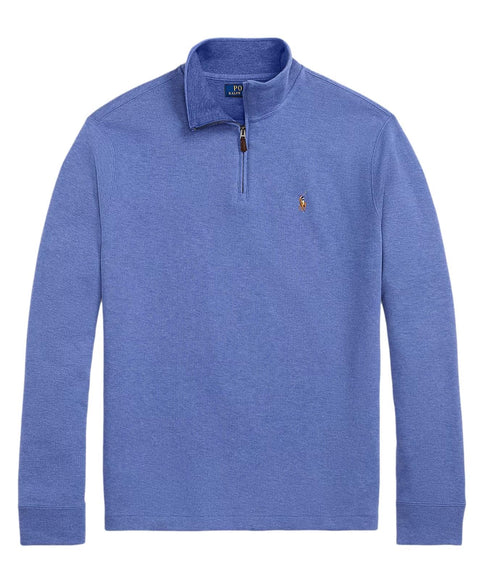 POLO RALPH LAUREN Mens Classic Estate-Rib Quarter-Zip Pullover Sweater (XXL, CedarBrownHtr)