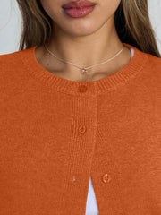 Trendy Queen Cropped Cardigan Sweaters for Women Lightweight Shrugs Crop Tops Y2k Fall Outfits Fashion Clothes 2025 Grey M