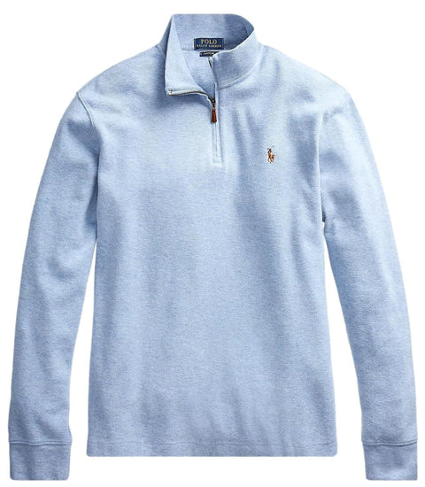 POLO RALPH LAUREN Mens Classic Estate-Rib Quarter-Zip Pullover Sweater (XXL, CedarBrownHtr)