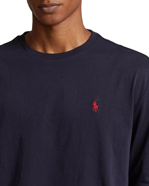 Polo Ralph Lauren Men's Crew Neck Long Sleeve Tee, Basic Black, Large
