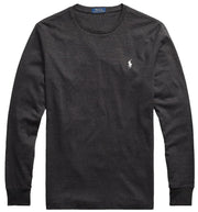 Polo Ralph Lauren Men's Crew Neck Long Sleeve Tee, Basic Black, Large