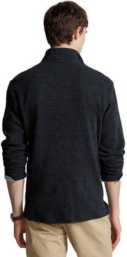 POLO RALPH LAUREN Mens Classic Estate-Rib Quarter-Zip Pullover Sweater (XXL, CedarBrownHtr)