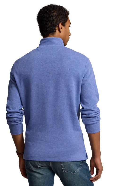 POLO RALPH LAUREN Mens Classic Estate-Rib Quarter-Zip Pullover Sweater (XXL, CedarBrownHtr)