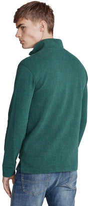 POLO RALPH LAUREN Mens Classic Estate-Rib Quarter-Zip Pullover Sweater (XXL, CedarBrownHtr)