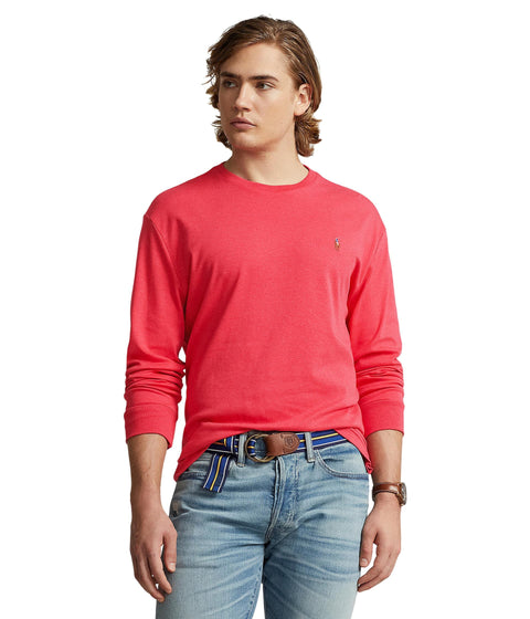 Polo Ralph Lauren Men's Crew Neck Long Sleeve Tee, Basic Black, Large