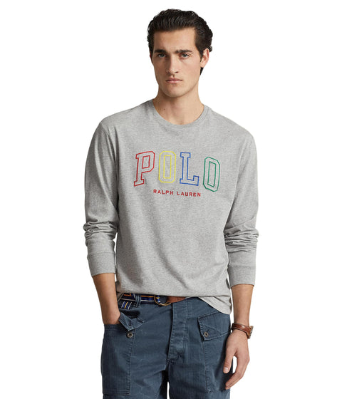 Polo Ralph Lauren Men's Crew Neck Long Sleeve Tee, Basic Black, Large