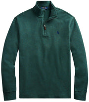 POLO RALPH LAUREN Mens Classic Estate-Rib Quarter-Zip Pullover Sweater (XXL, CedarBrownHtr)