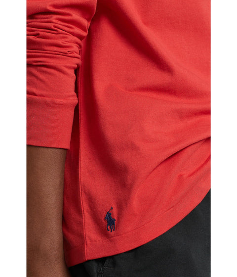Polo Ralph Lauren Men's Crew Neck Long Sleeve Tee, Basic Black, Large