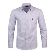 U.S. Polo Assn. Regular Fit Long Sleeve Button Down Dress Shirts for Men Wrinkle Free Long Sleeve Shirt Mens Formal Stretch Black Solid