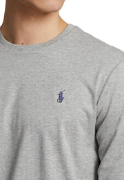 Polo Ralph Lauren Men's Crew Neck Long Sleeve Tee, Basic Black, Large