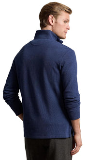 POLO RALPH LAUREN Mens Classic Estate-Rib Quarter-Zip Pullover Sweater (XXL, CedarBrownHtr)