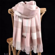 190*70cm Winter Women's Scarf Luxury Brand Classic Lattice Soft Foulard Female Cashmere Scarves Shawl Pashmina Shawls And Wraps