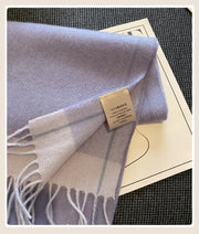 High Quality 100% Wool Scarf Female Fashion Classic Soft Cashmere Muffler Women Warm Thermal Shawl Outside Autumn Winter