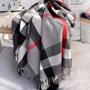 190*70cm Winter Women's Scarf Luxury Brand Classic Lattice Soft Foulard Female Cashmere Scarves Shawl Pashmina Shawls And Wraps