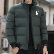 2025 Men’s Autumn/Winter Cotton Padded Jacket – Warm Zipper Stand-Up Collar Casual Sportswear