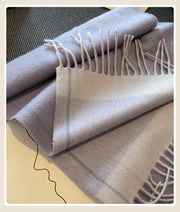 High Quality 100% Wool Scarf Female Fashion Classic Soft Cashmere Muffler Women Warm Thermal Shawl Outside Autumn Winter
