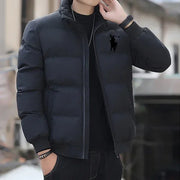 2025 Men’s Autumn/Winter Cotton Padded Jacket – Warm Zipper Stand-Up Collar Casual Sportswear