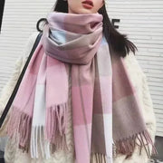 190*70cm Winter Women's Scarf Luxury Brand Classic Lattice Soft Foulard Female Cashmere Scarves Shawl Pashmina Shawls And Wraps