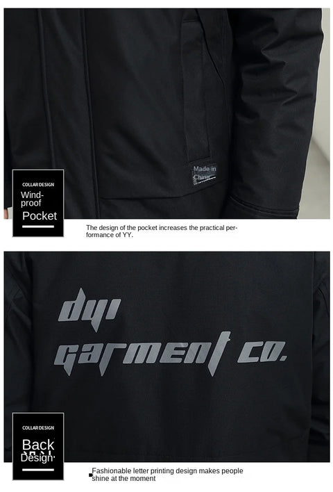 Men Winter Goose Down Coats Fur Collar Hooded Long Down Jackets Top Quality Male Outdoor Windproof Warm Winter Jackets Canada