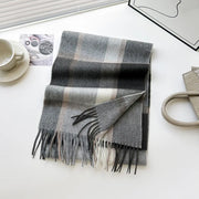 High Quality 100% Wool Scarf Female Fashion Classic Soft Cashmere Muffler Women Warm Thermal Shawl Outside Autumn Winter