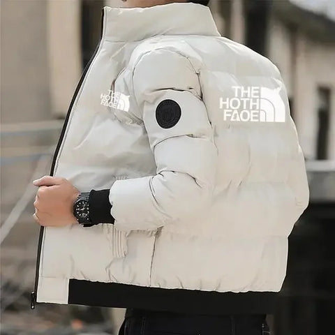 2025 Men's Padded Cotton Jacket, Tiger Head Logo, Short, Thick, Casual, Men's Parkas, Winter Trend, S-5XL