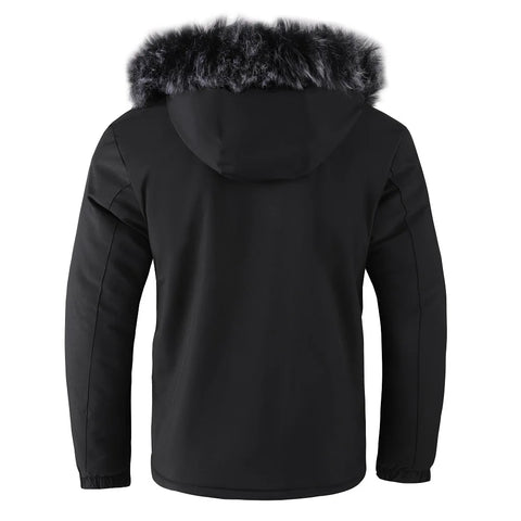 Men’s Outdoor Cotton-Padded Coat – Thick Fleece Casual Jacket for Autumn & Winter Warmth