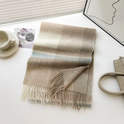 High Quality 100% Wool Scarf Female Fashion Classic Soft Cashmere Muffler Women Warm Thermal Shawl Outside Autumn Winter