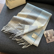 High Quality 100% Wool Scarf Female Fashion Classic Soft Cashmere Muffler Women Warm Thermal Shawl Outside Autumn Winter