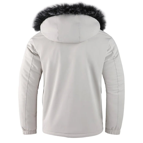 Men’s Outdoor Cotton-Padded Coat – Thick Fleece Casual Jacket for Autumn & Winter Warmth