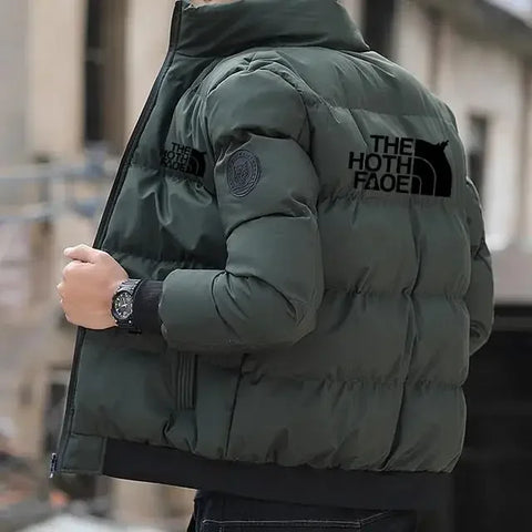 2025 Men's Padded Cotton Jacket, Tiger Head Logo, Short, Thick, Casual, Men's Parkas, Winter Trend, S-5XL