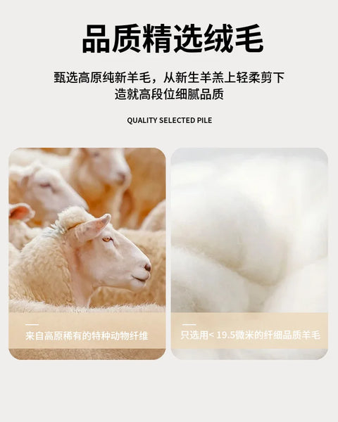 High Quality 100% Wool Scarf Female Fashion Classic Soft Cashmere Muffler Women Warm Thermal Shawl Outside Autumn Winter