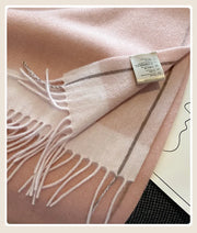 High Quality 100% Wool Scarf Female Fashion Classic Soft Cashmere Muffler Women Warm Thermal Shawl Outside Autumn Winter
