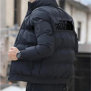 2025 Men's Padded Cotton Jacket, Tiger Head Logo, Short, Thick, Casual, Men's Parkas, Winter Trend, S-5XL