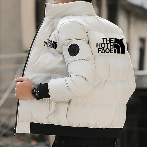 2025 Men's Padded Cotton Jacket, Tiger Head Logo, Short, Thick, Casual, Men's Parkas, Winter Trend, S-5XL