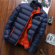 Men’s Winter Thick Warm Parka – Stand Collar Cotton-Padded Windproof Jacket Casual Solid Outdoor Coat