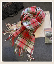 High Quality 100% Wool Scarf Female Fashion Classic Soft Cashmere Muffler Women Warm Thermal Shawl Outside Autumn Winter