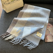 High Quality 100% Wool Scarf Female Fashion Classic Soft Cashmere Muffler Women Warm Thermal Shawl Outside Autumn Winter