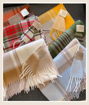 High Quality 100% Wool Scarf Female Fashion Classic Soft Cashmere Muffler Women Warm Thermal Shawl Outside Autumn Winter