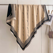 Luxury Brand Cashmere Women Houndstooth Scarf Winter Warm Pashmina Shawl and Wrap Bandana Pashmina Female Foulard Square Thick