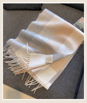 High Quality 100% Wool Scarf Female Fashion Classic Soft Cashmere Muffler Women Warm Thermal Shawl Outside Autumn Winter