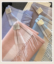 High Quality 100% Wool Scarf Female Fashion Classic Soft Cashmere Muffler Women Warm Thermal Shawl Outside Autumn Winter