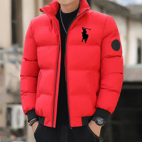 2025 Men’s Autumn/Winter Cotton Padded Jacket – Warm Zipper Stand-Up Collar Casual Sportswear