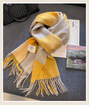 High Quality 100% Wool Scarf Female Fashion Classic Soft Cashmere Muffler Women Warm Thermal Shawl Outside Autumn Winter