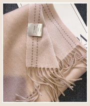 High Quality 100% Wool Scarf Female Fashion Classic Soft Cashmere Muffler Women Warm Thermal Shawl Outside Autumn Winter